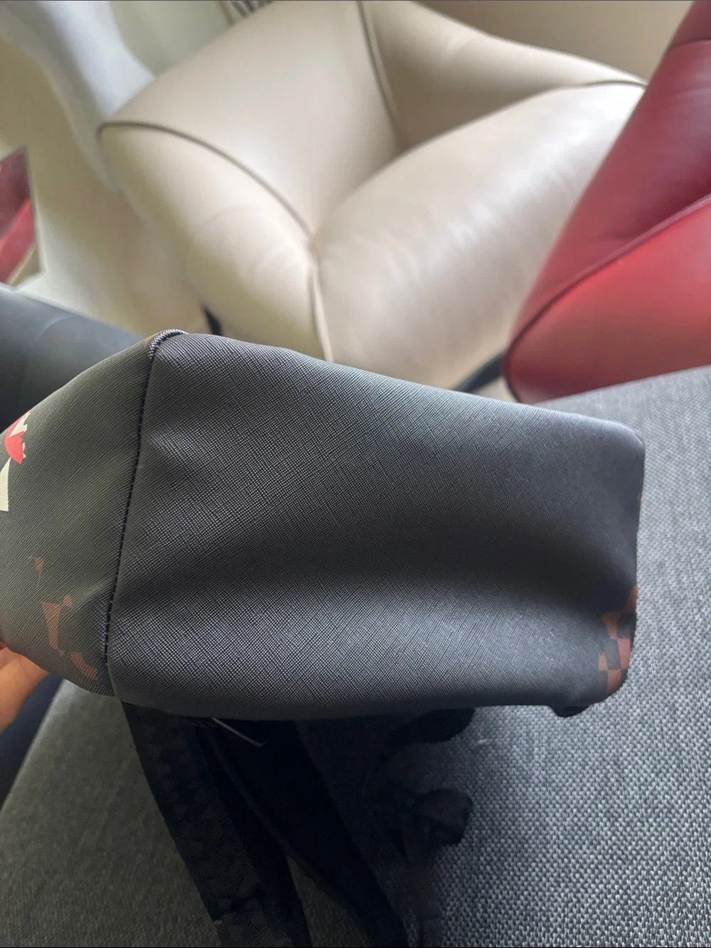 Sprayground Black, Brown & Red Checker Shark-Graphic Backpack